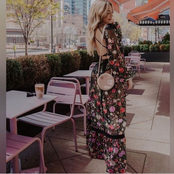 Free People For Love & Lemons Luna Sheer
Floral Maxi Dress /size  Xs - Picture 8 of 14